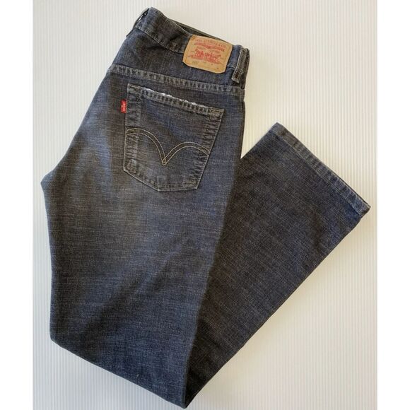 Levis 505 Nouveau Women's Size 8 (31x30) Low Rise Straight Stretch Jeans Black - Picture 3 of 11